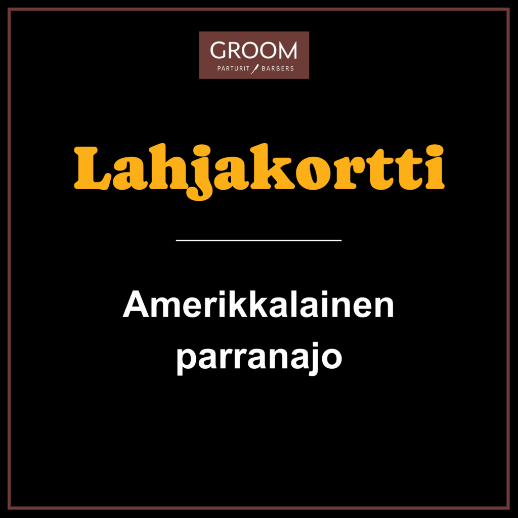 lahjakortti miehelle amerikkalainen parranajo