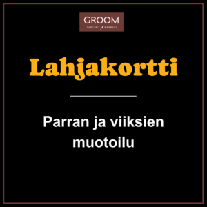 lahjakortti miehelle parran ja viiksien muotoilu